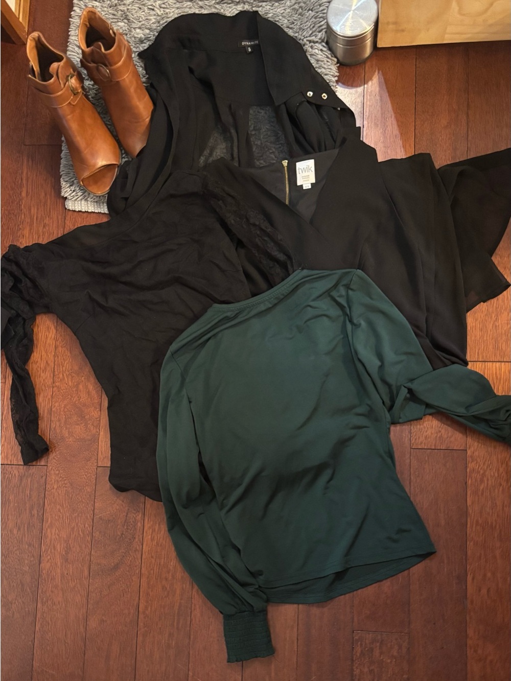Lot 5 Pièces Vêtements Zara/Dynamite & Bottines à Bout Ouvert